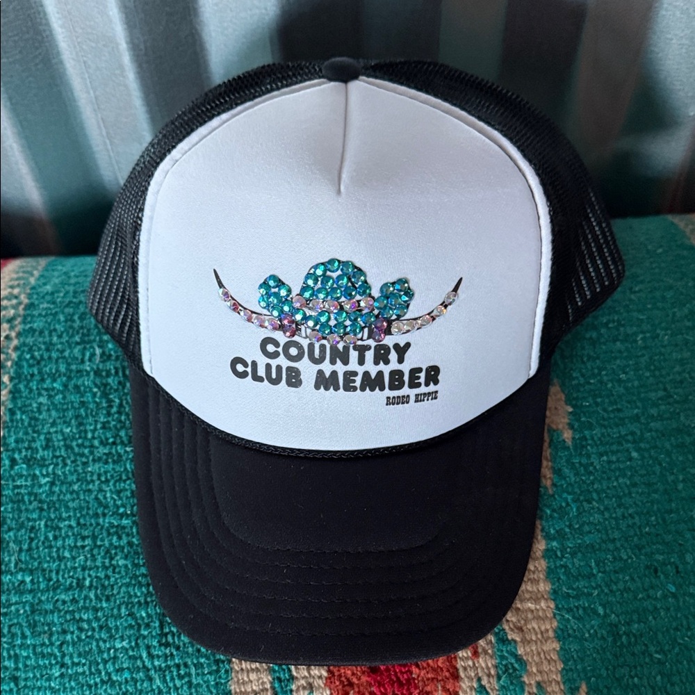 Country Club Member Black and White Hat BRAND NEW